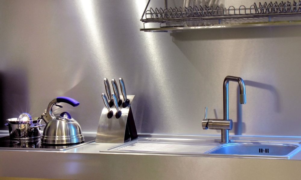 Clean and Sterile Stainless Steel Kitchen