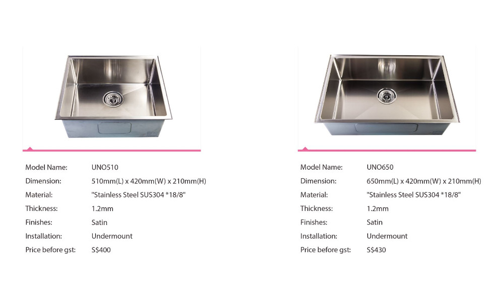 Aurasink Leakproof Stainless Steel Kitchen Sink - Single Bowl