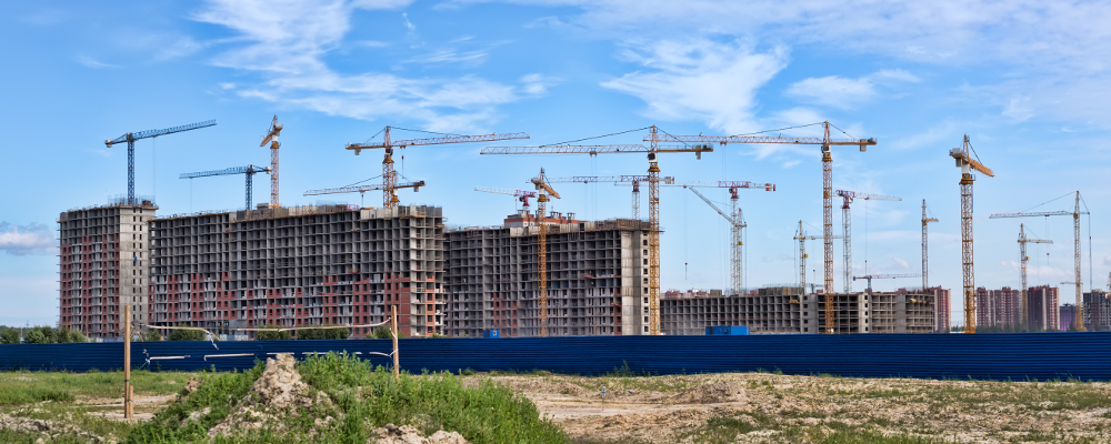 New BTO flats under construction in Singapore