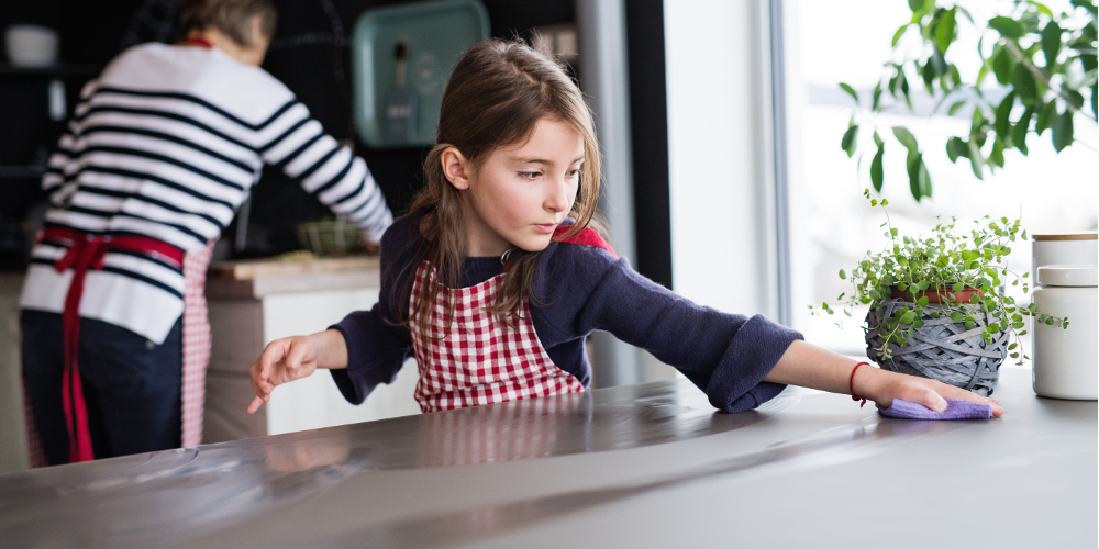 Easy countertop maintenance with simple wipe clean method