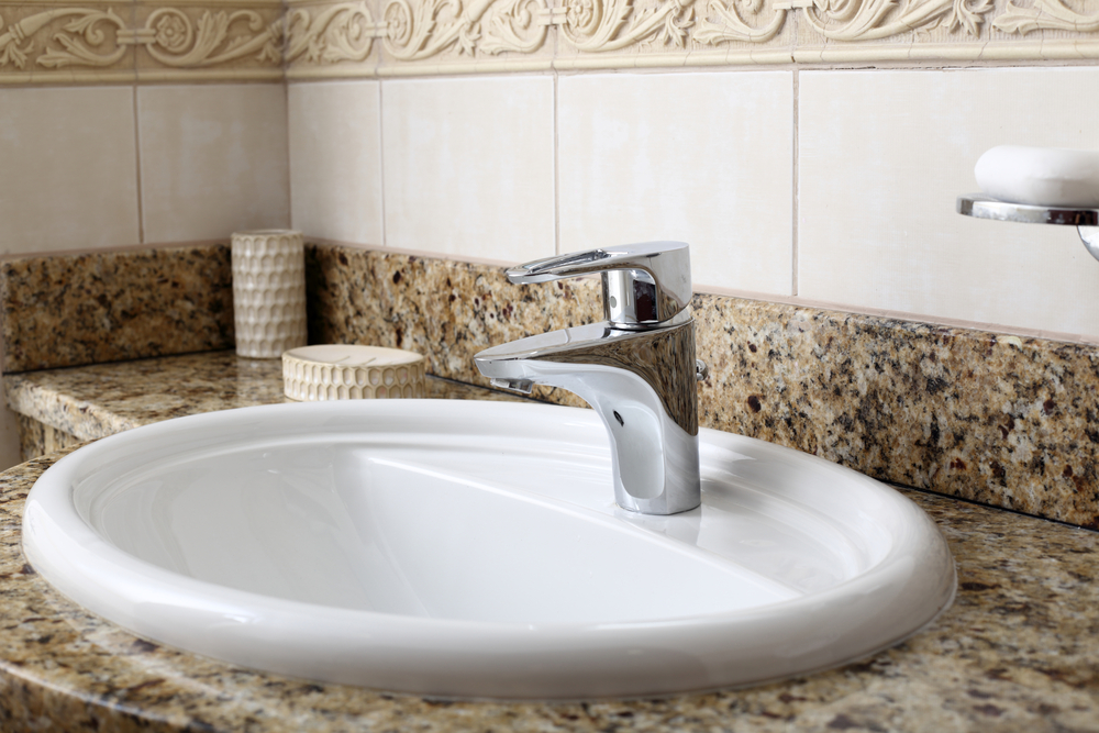 luxury modern white sink in stone interior best bathroom countertop material