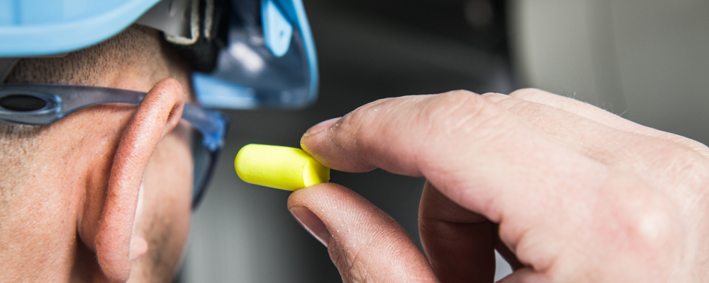 Ear plugs to keep out the noise of kitchen renovation