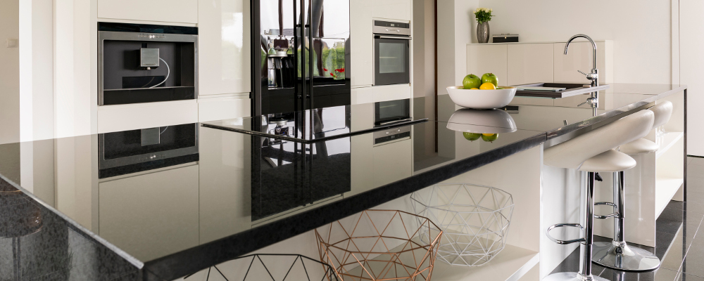 Modern and Elegant Kitchen with Black Marble