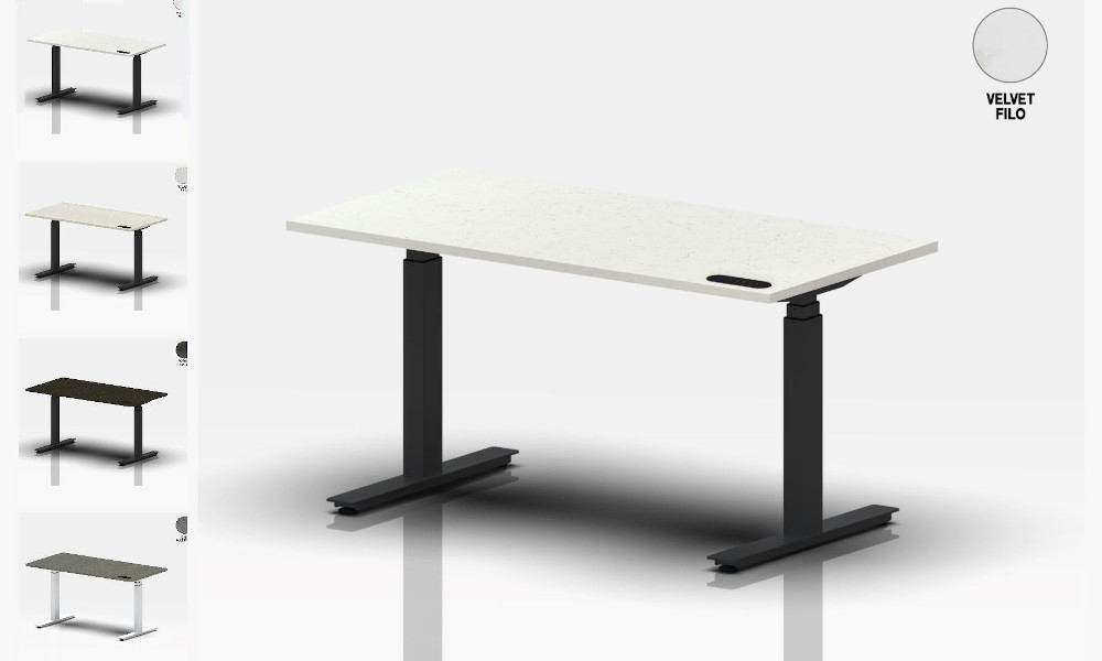 Uniq Velvet Filo Quartz Standing Desk