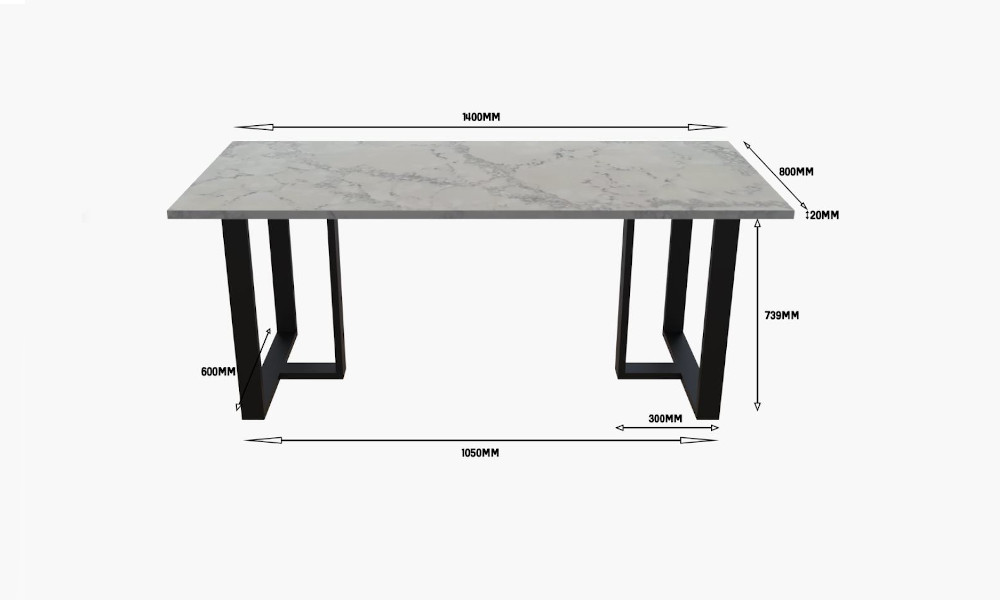 Customised quartz dining table from Unix Singapore