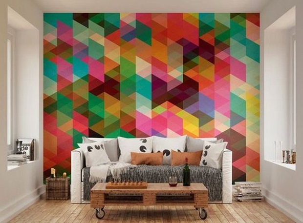 bold colourful walls