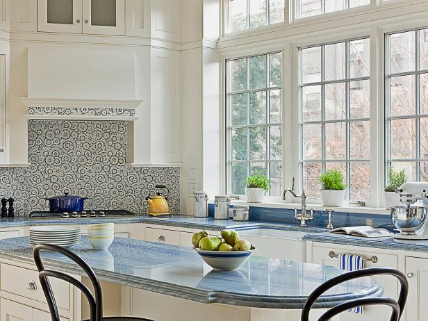 calm fresh blue quartz kitchen countertop for hdb