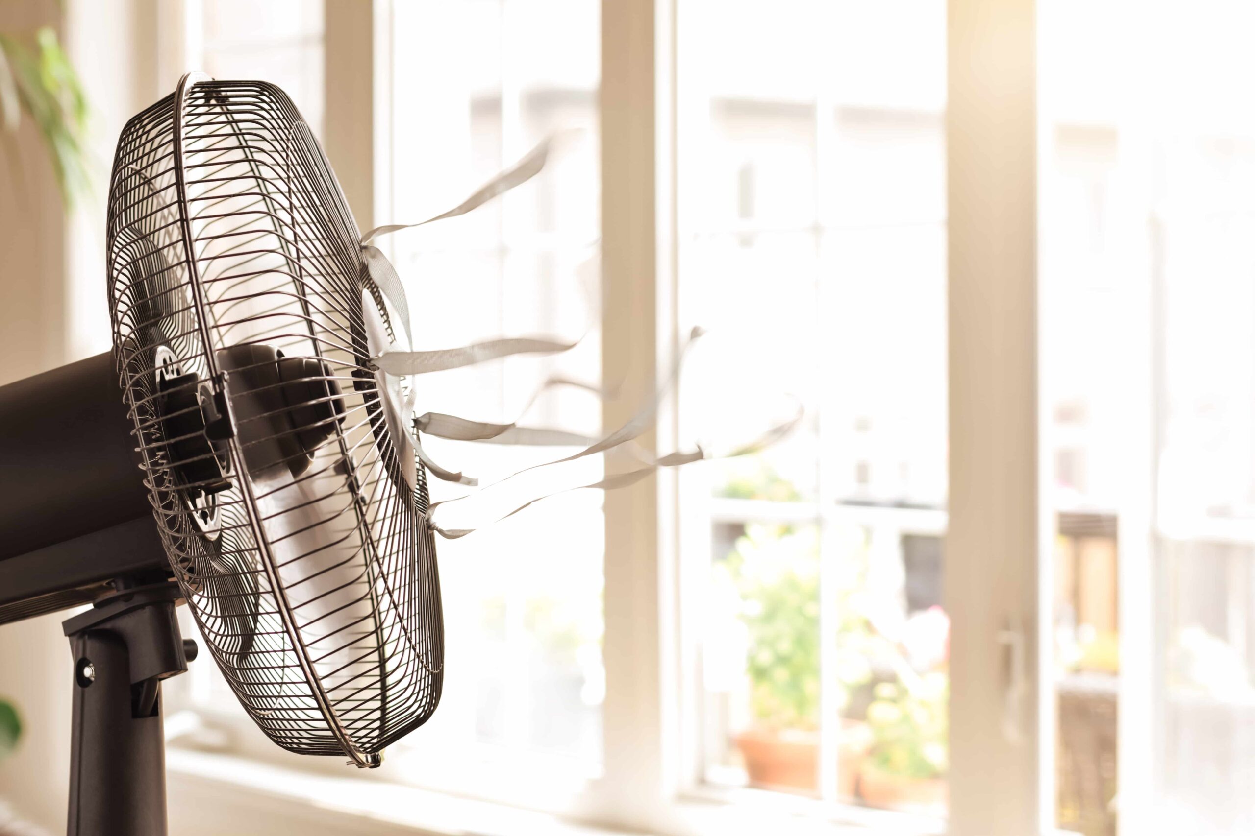 cooling fan with blowing ribbons