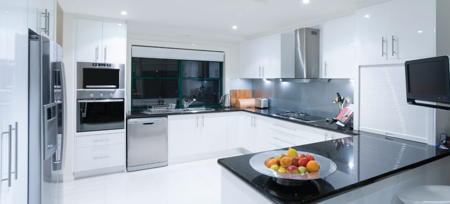 luxurious HDB kitchen with countertop