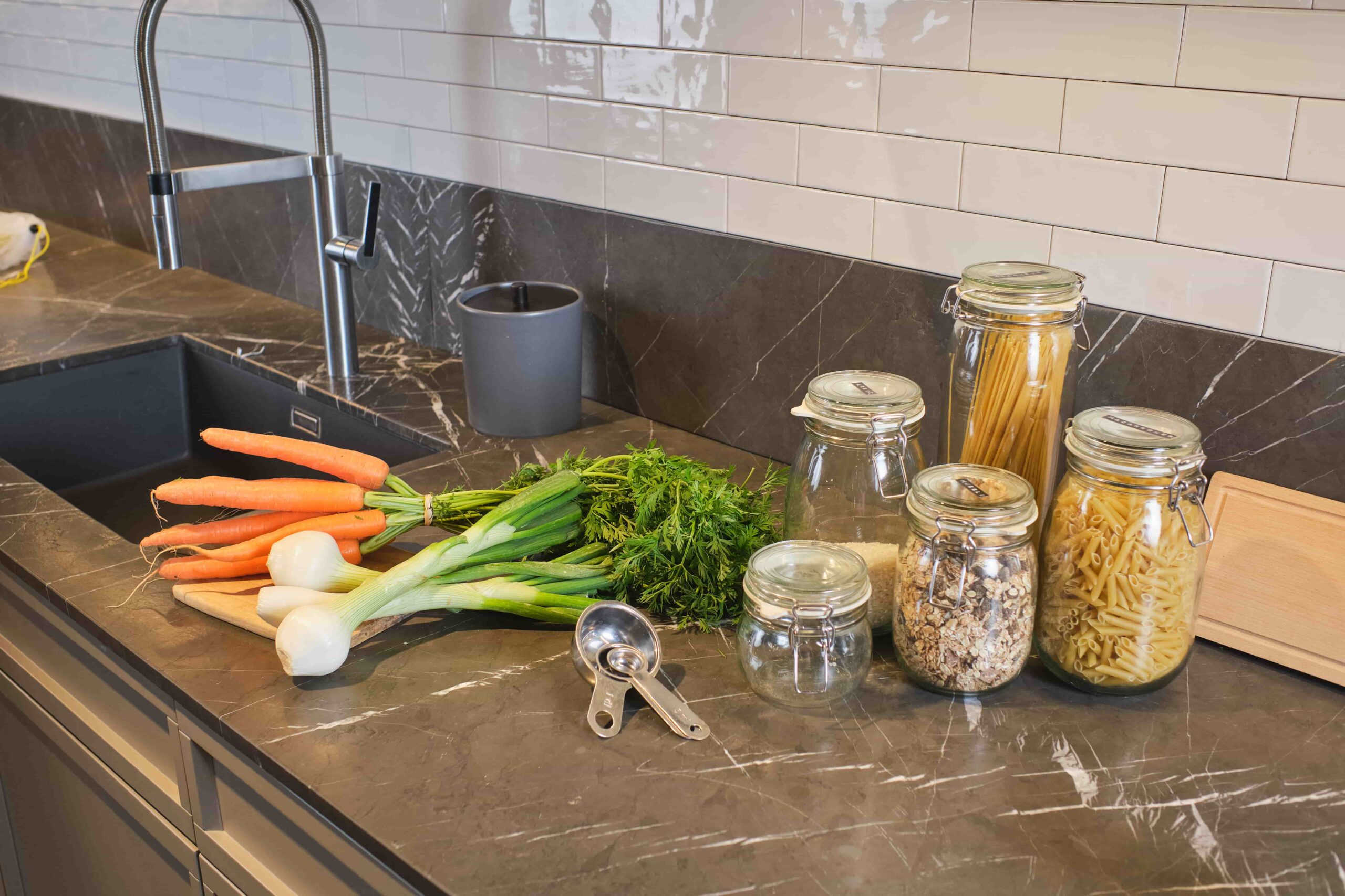 kitchen countertop produce