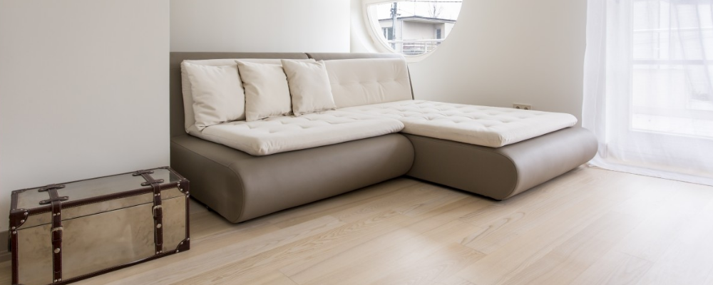 Multipurpose sofa bed in white and neutral colour